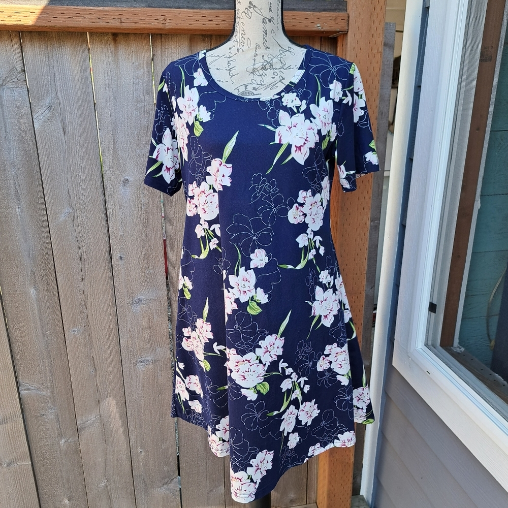 Cute blue summer dress,Large,